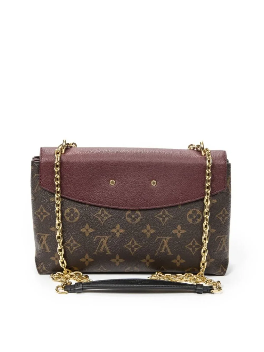 Louis Vuitton Saint Placide Burgundy Brown Monogram Canvas Shoulder
